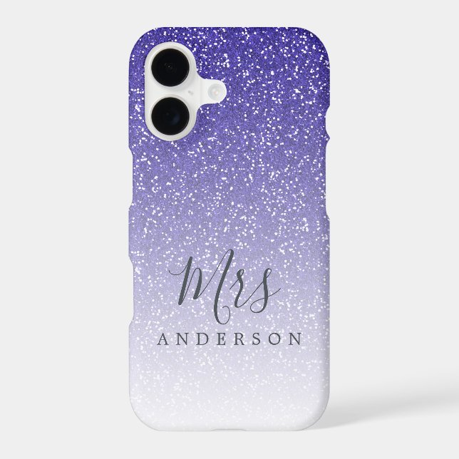Future Mrs Royal Blue Glitter Chic Script Bride (Back)