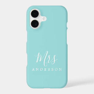Future Mrs Sea Shell Blue Chic Script Bride