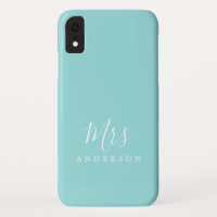 Future Mrs Sea Shell Blue Chic Script Bride