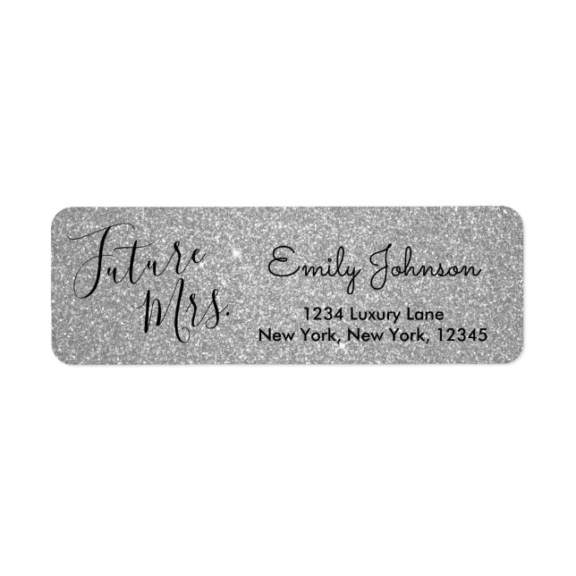 Future Mrs. Silver Faux Glitter Sparkle (Front)