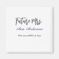 Future mrs surname bride to be purple gray name da