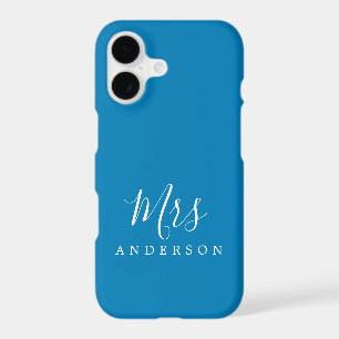 Future Mrs Vibrant Blue Chic Script Bride