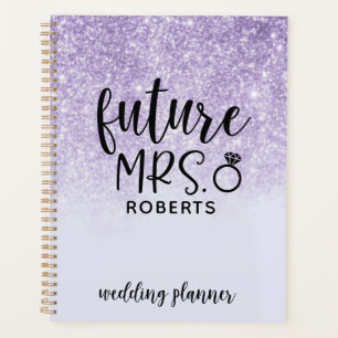 Future Mrs. Wedding Purple Glitter Planner