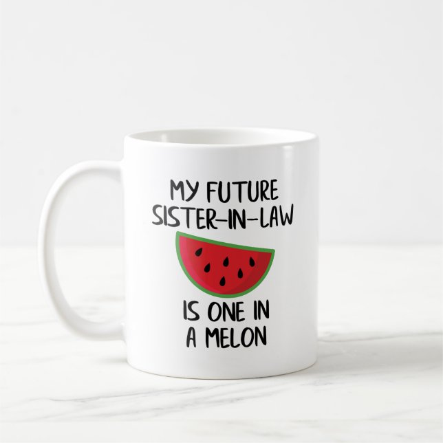 Future New Sister in Law Bridal Shower Gift Coffee Mug (Left)