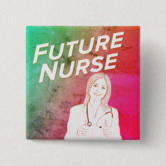 Future Nurse 2 Inch Square Button