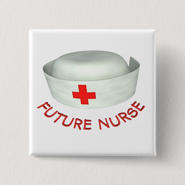 Future Nurse 2 Inch Square Button (Front)