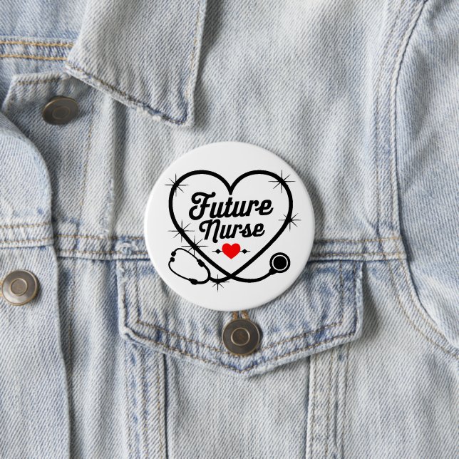 Future Nurse 3 Inch Round Button (In Situ)