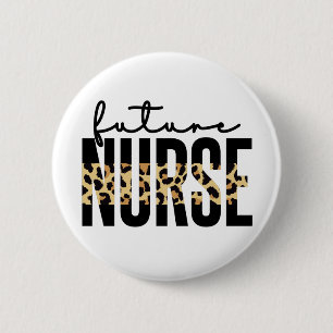 Future Nurse Cheetah Print Nurse in training gifts 2 Inch Round Button