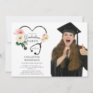 Future Nurse Graduation Photo Party  Invitation