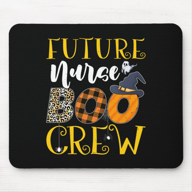 Future Nurse Leopard Future Nursing Halloween Boo  Mouse Pad (Front)