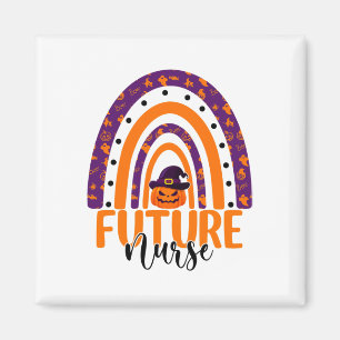 Future Nurse Nursing Rainbow Halloween Pumpkin Cos Magnet