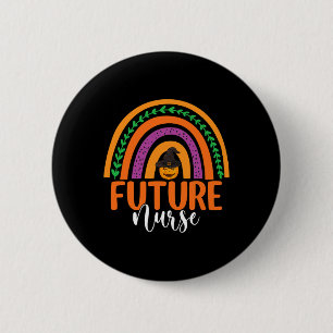 Future Nurse Nursing Rainbow Pumpkin Halloween Cos 2 Inch Round Button