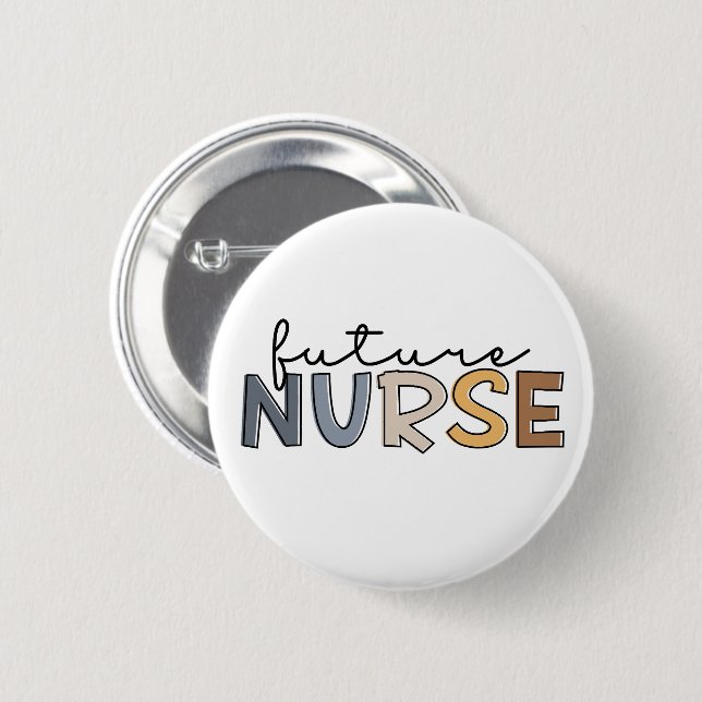 Future Nurse | Nursing School Student Gift 2 Inch Round Button (Front & Back)