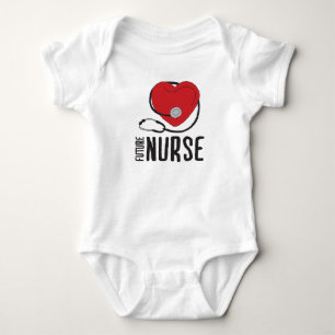 Future Nurse Soon to be Nurse Art Registered Nurse Baby Bodysuit