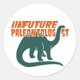 Future Paleontologist Classic Round Sticker