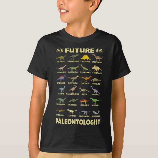 Future Paleontologist Dinosaur T-Shirt (Front)
