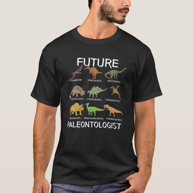 Future Paleontologist Kids Dino Fossil Tee (Front)