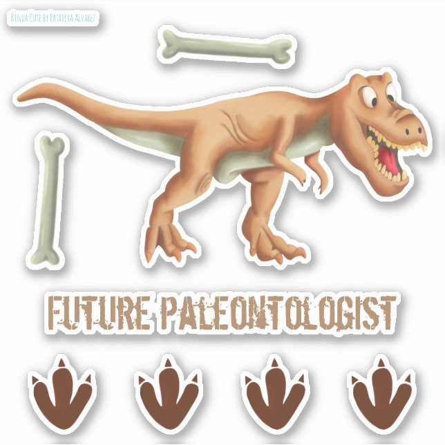 Future Paleontologist T-Rex Dinosaur Bones Tracks (Front)