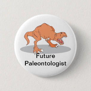 Future Paleontologist with T-Rex Dinosaur 2 Inch Round Button