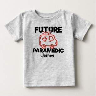 Future Paramedic Personalized Ambulance Baby T-Shirt