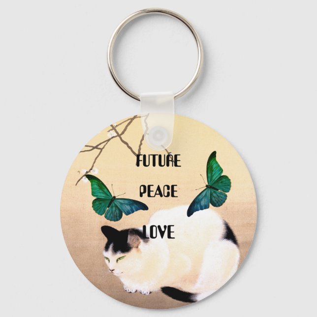Future, Peace, Love Keychain (Back)