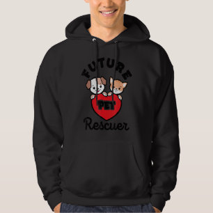Future Pet Rescuer Veterinarian Dog Cat Baby Anima Hoodie