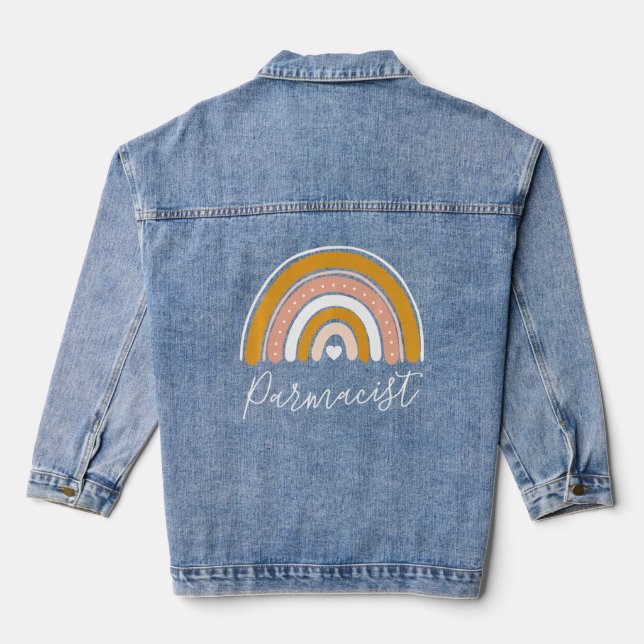 Future Pharmacist Pharmacy Technician Pharmacology Denim Jacket (Back)