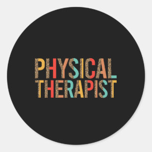Future Physical Therapist Assistant Leopard Pta St Classic Round Sticker