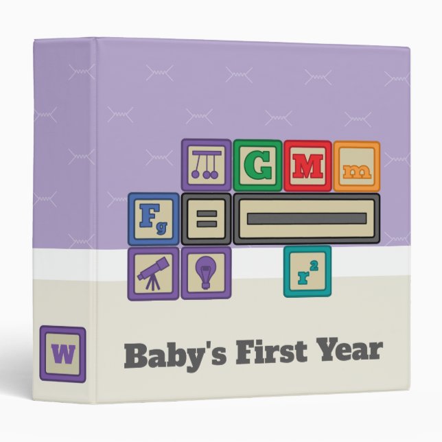 Future Physicist's Blocks 3-Ring Binder (Front/Spine)