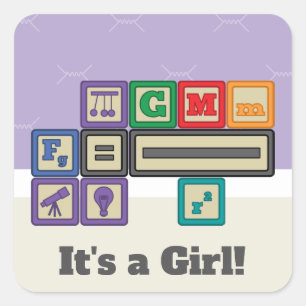 Future Physicist's Blocks Announcement Sticker