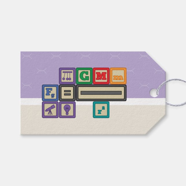 Future Physicist's Blocks Gift Tag (Front (Horizontal))