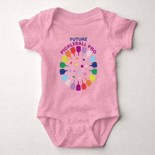 Future Pickleball PRO pink Baby Bodysuit