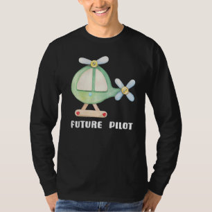 Future Pilot Boys Girls Toddler Kids Helicopter Ch T-Shirt