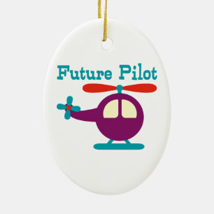 Future Pilot Ceramic Ornament