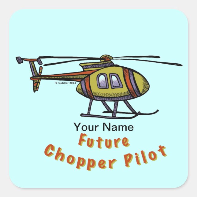 Future Pilot helicopter  sticker (Front)