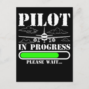 Future Pilot Loading Airplane Funny Pilot Postcard