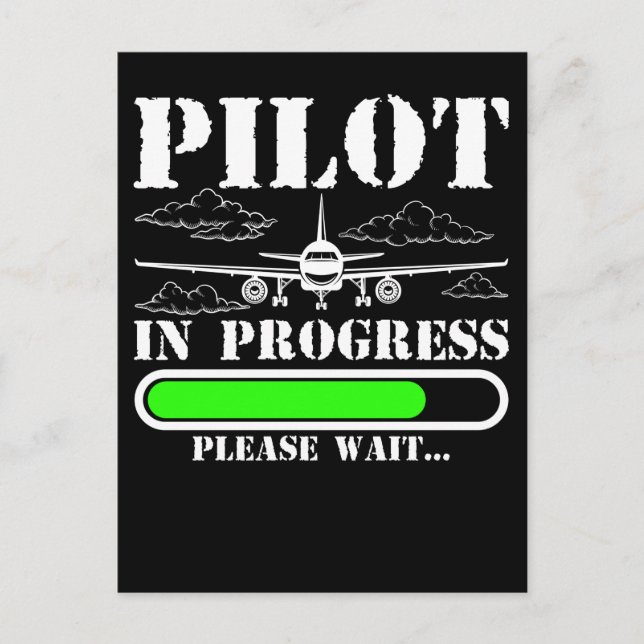 Future Pilot Loading Airplane Funny Pilot Postcard (Front)