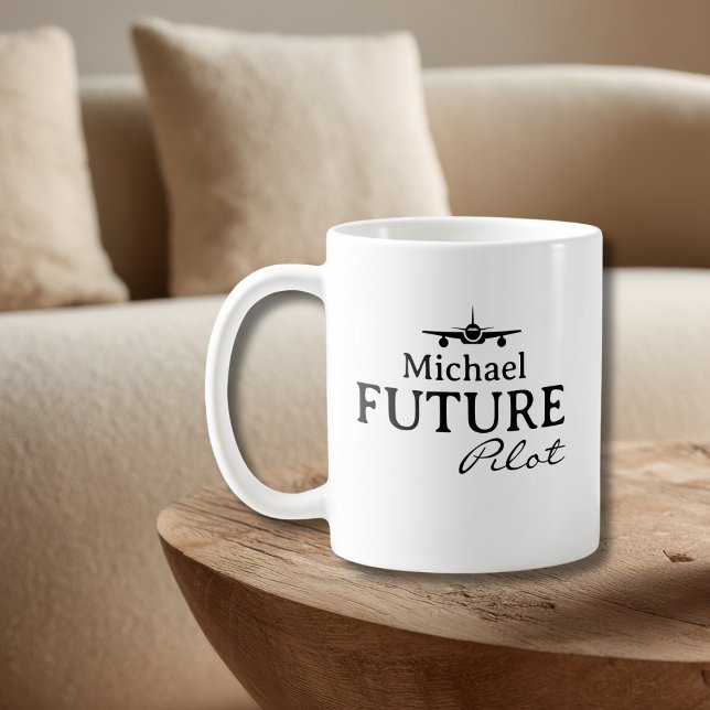 Future Pilot Student Pilot Aviator Simple Custom  Coffee Mug (Creator Uploaded)