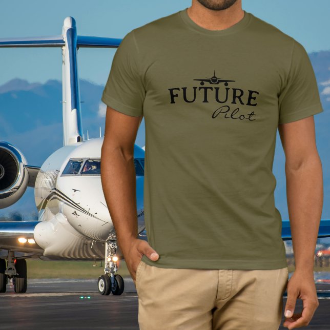 Future Pilot Student Pilot Aviator Simple Custom  T-Shirt (Creator Uploaded)