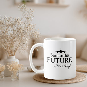 Future Pilot Wife Airplane Simple Wedding Coffee Mug