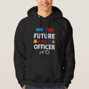 Future Police Officer Costume Policeman Kid Hoodie