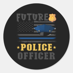 Future Police Officer Police Training Graduation A Classic Round Sticker
