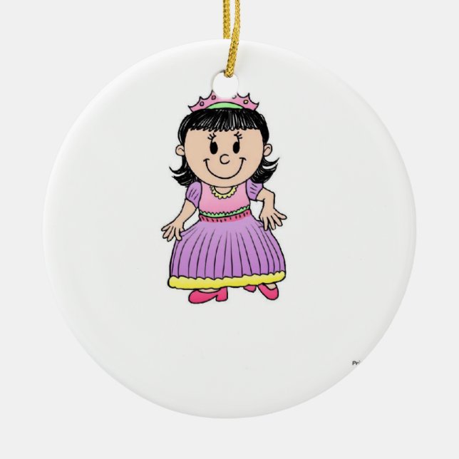 Future Princess - Purple Ceramic Ornament (Front)