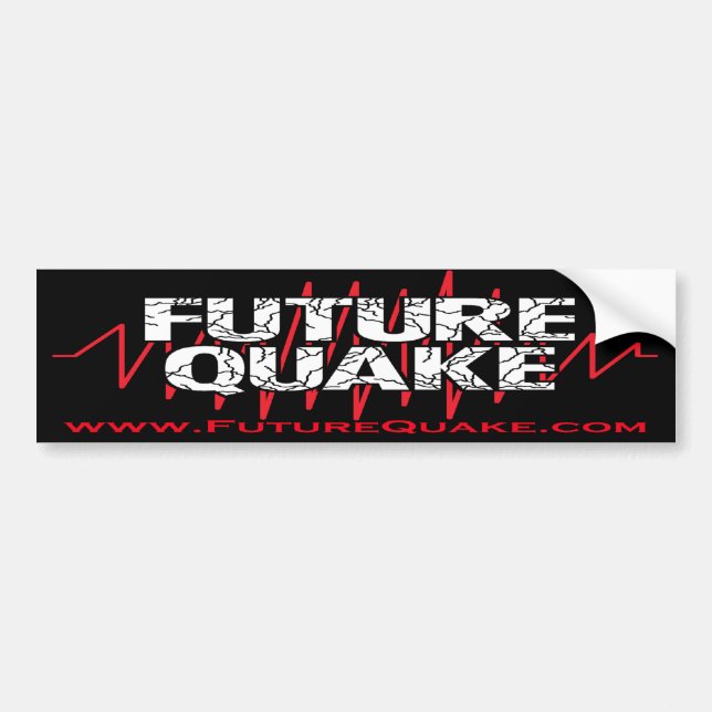 Future Quake Bumper Sticker With Website (Front)