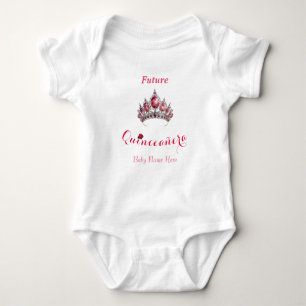 "Future Quinceañera" with Tiara and Baby Name Bodysuit