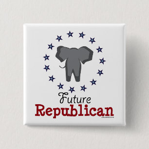 Future Republican Elephant Button
