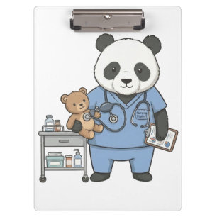 Future RN Panda: Adorable Medical Student Clipboard