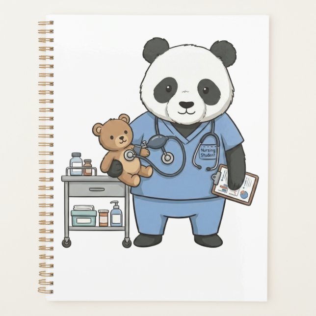 Future RN Panda: Adorable Medical Student  Planner (Front)