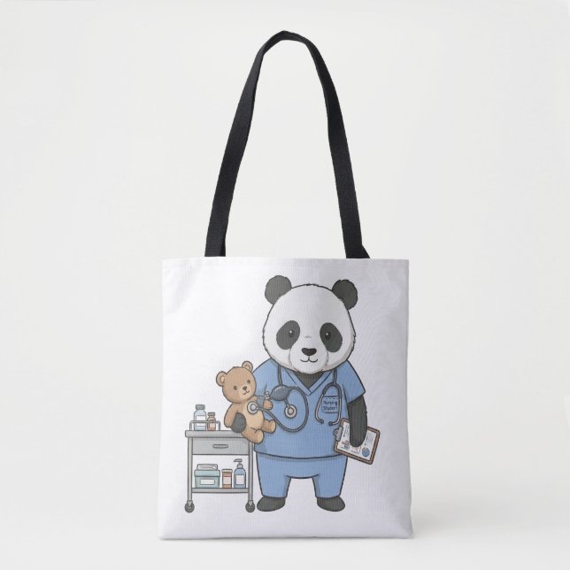 Future RN Panda: Adorable Medical Student  Tote Bag (Front)