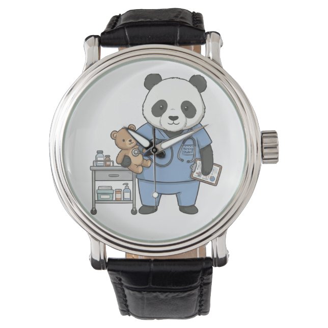 Future RN Panda: Adorable Medical Student  Watch (Front)